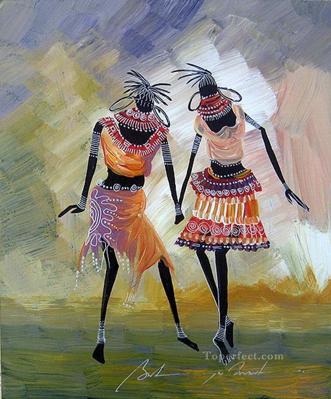 danseurs noirs Afriqueine Peintures à l'huile
